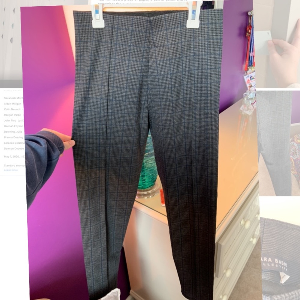 Zara dress leggings size M (plaid). barely worn